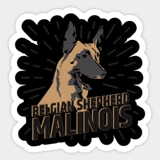Malinois  - Belgian shepherd - Mechelaar Sticker
